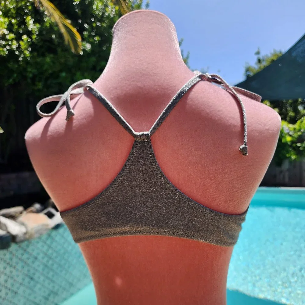 Metalic Racerback Bikini Top - Picture 2 of 4